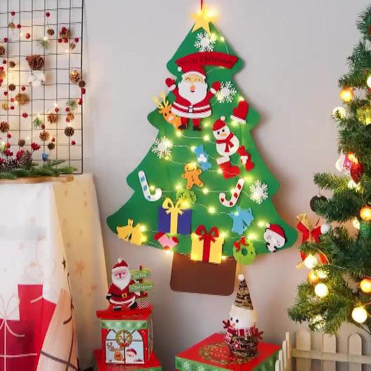 Felt Christmas Tree  DIY Toy Magic Stickers for Kids